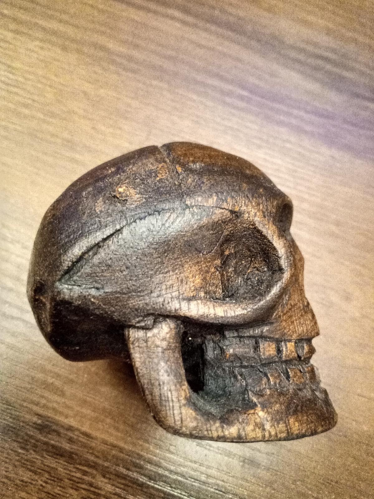 Wooden skull