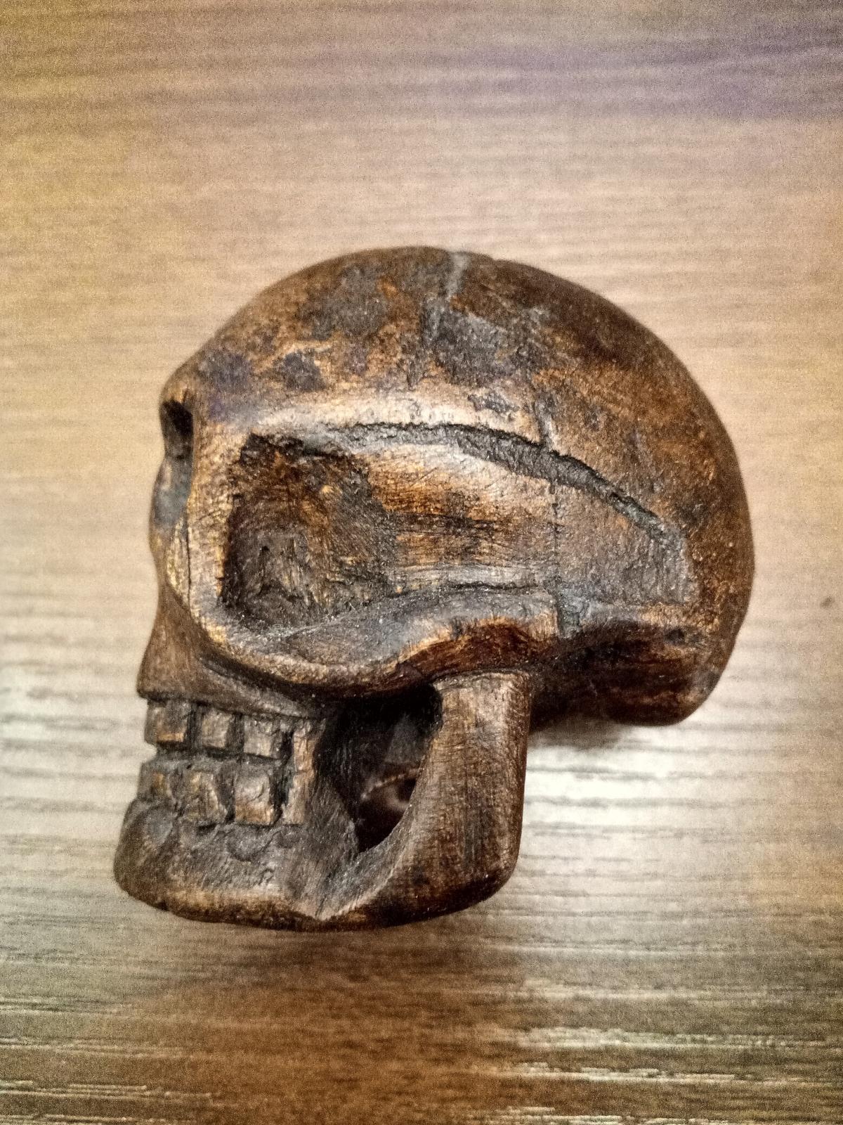 Wooden skull