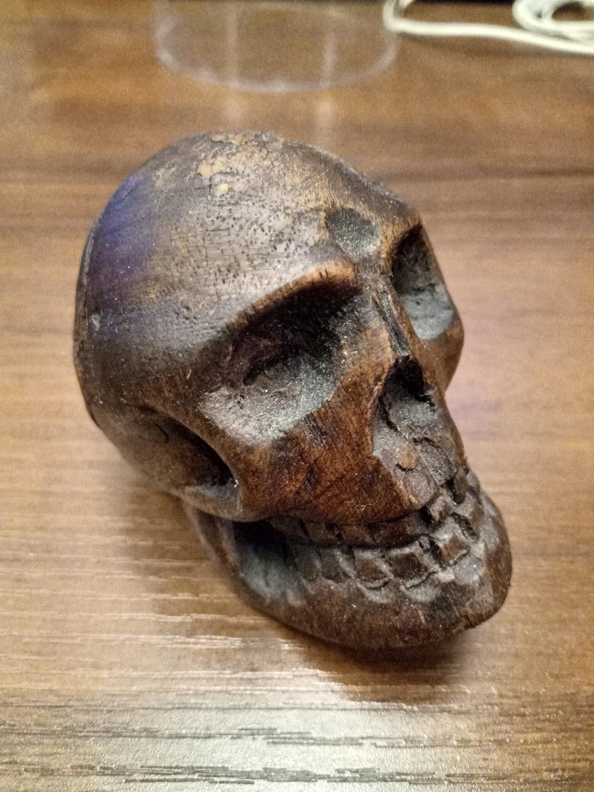 Wooden skull